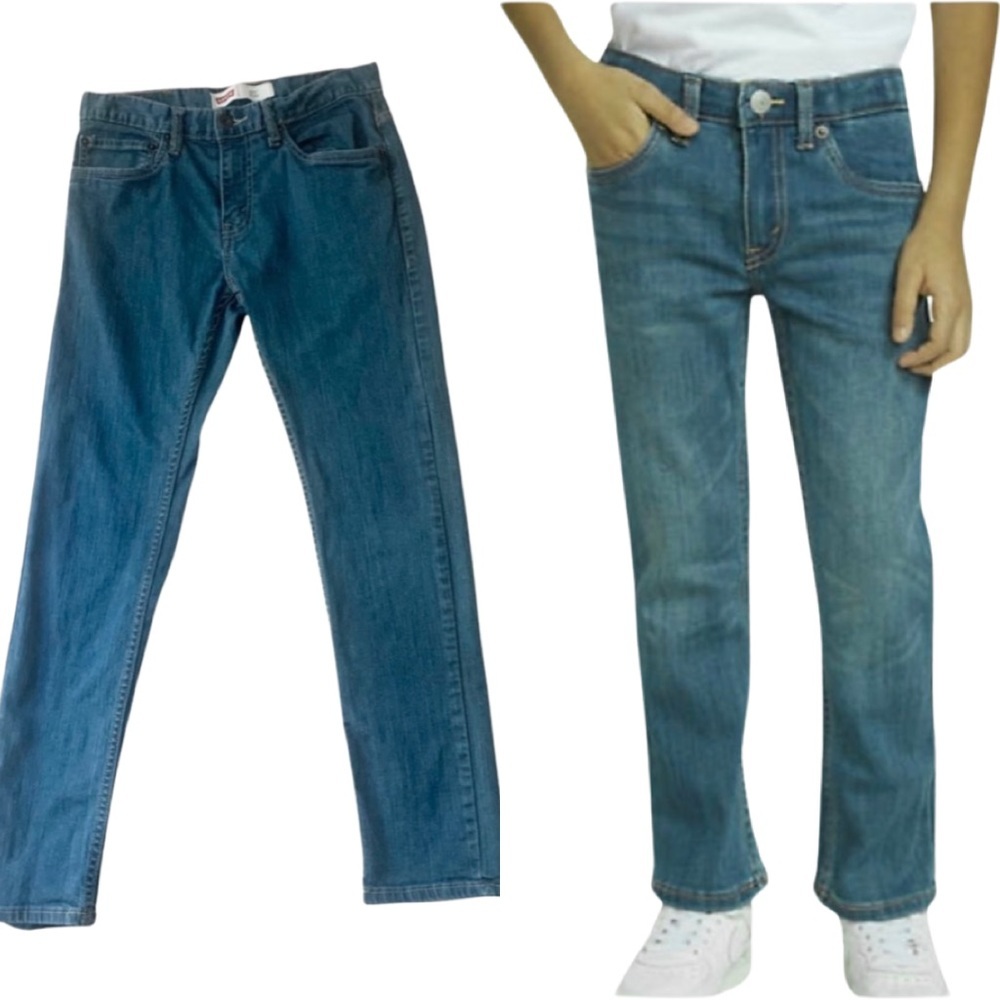 LEVI’S 511 Slim Boys Jeans Mid-Rise Denim Size 16